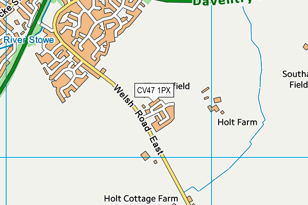 CV47 1PX map - OS VectorMap District (Ordnance Survey)