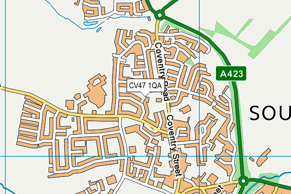 CV47 1QA map - OS VectorMap District (Ordnance Survey)