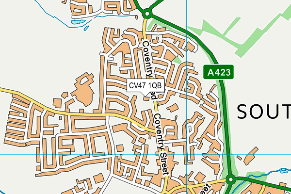 CV47 1QB map - OS VectorMap District (Ordnance Survey)