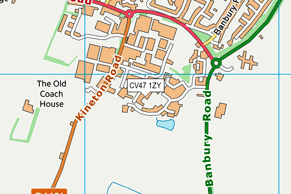 CV47 1ZY map - OS VectorMap District (Ordnance Survey)