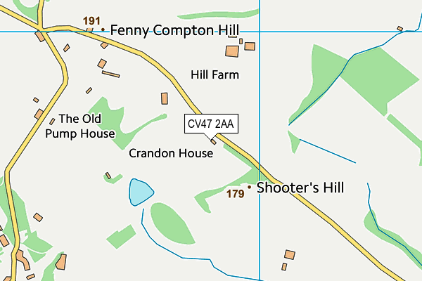 CV47 2AA map - OS VectorMap District (Ordnance Survey)