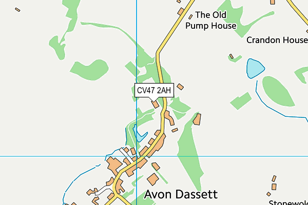 CV47 2AH map - OS VectorMap District (Ordnance Survey)