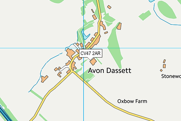 CV47 2AR map - OS VectorMap District (Ordnance Survey)