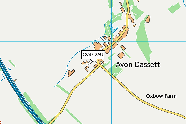 CV47 2AU map - OS VectorMap District (Ordnance Survey)