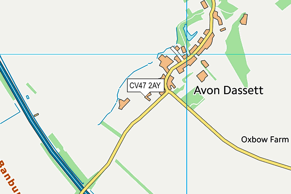 CV47 2AY map - OS VectorMap District (Ordnance Survey)