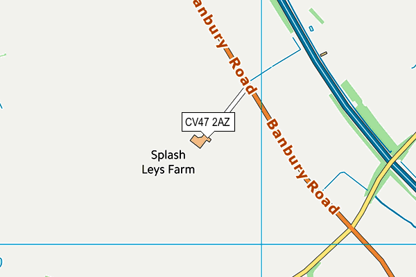 CV47 2AZ map - OS VectorMap District (Ordnance Survey)