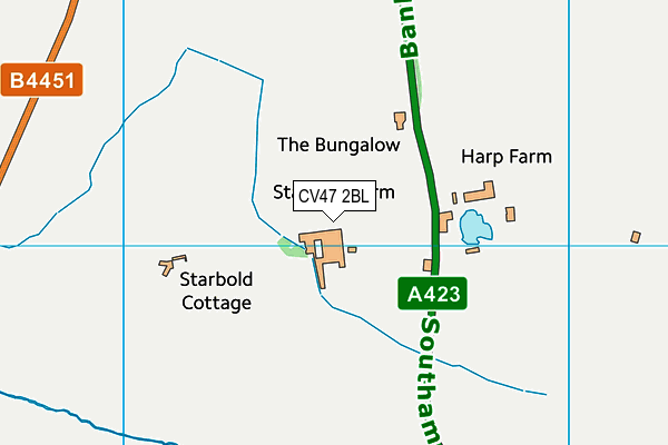 Southam United Fc (Banbury Road Pitches) map (CV47 2BL) - OS VectorMap District (Ordnance Survey)