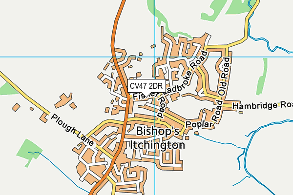 CV47 2DR map - OS VectorMap District (Ordnance Survey)