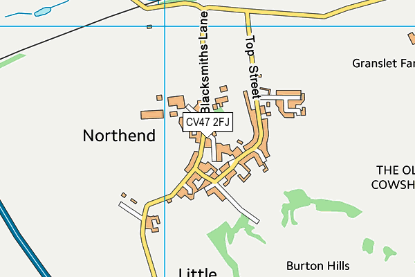 CV47 2FJ map - OS VectorMap District (Ordnance Survey)