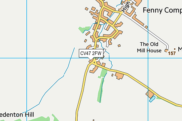 CV47 2FW map - OS VectorMap District (Ordnance Survey)