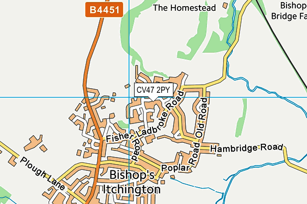 CV47 2PY map - OS VectorMap District (Ordnance Survey)