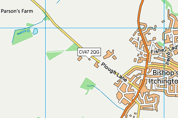 CV47 2QG map - OS VectorMap District (Ordnance Survey)