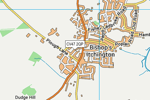 CV47 2QP map - OS VectorMap District (Ordnance Survey)