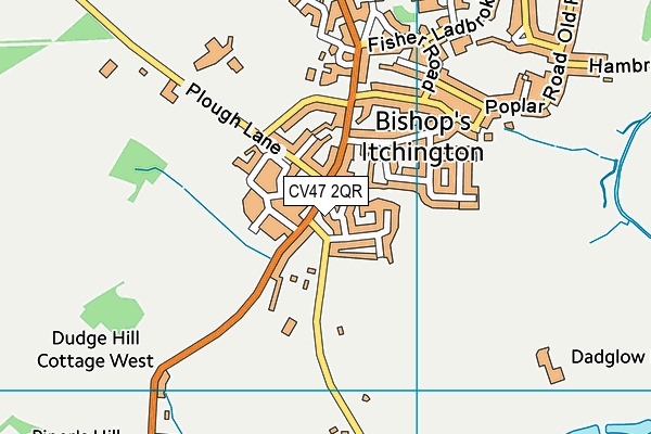 CV47 2QR map - OS VectorMap District (Ordnance Survey)