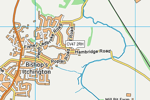 CV47 2RH map - OS VectorMap District (Ordnance Survey)