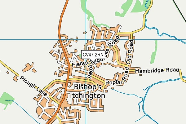 Bishops Itchington Primary School map (CV47 2RN) - OS VectorMap District (Ordnance Survey)