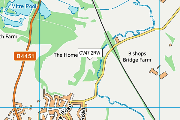 CV47 2RW map - OS VectorMap District (Ordnance Survey)