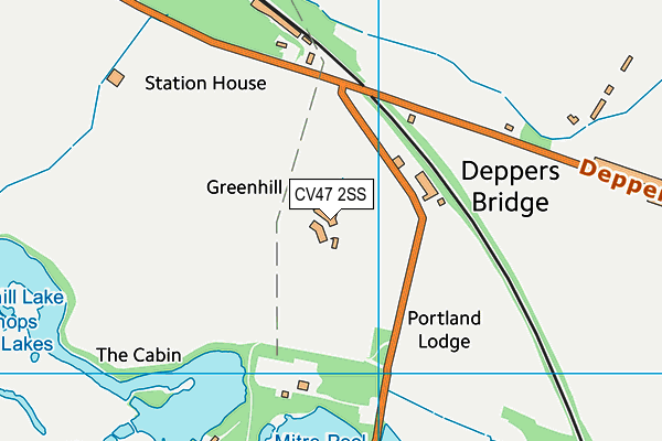 CV47 2SS map - OS VectorMap District (Ordnance Survey)