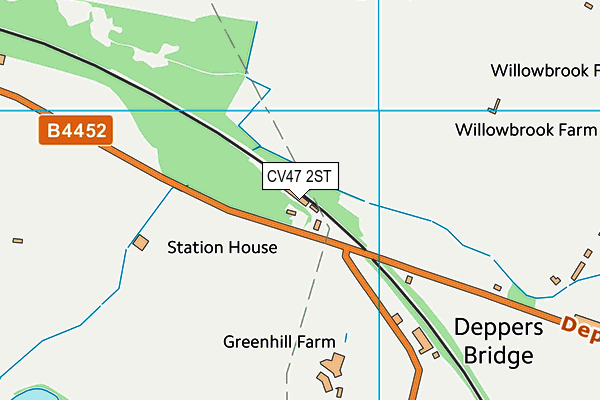 CV47 2ST map - OS VectorMap District (Ordnance Survey)