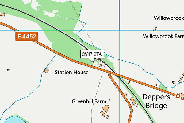 CV47 2TA map - OS VectorMap District (Ordnance Survey)