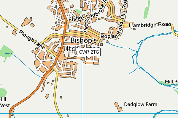 Bishops Itchington Playing Field map (CV47 2TG) - OS VectorMap District (Ordnance Survey)