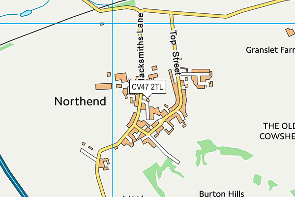 CV47 2TL map - OS VectorMap District (Ordnance Survey)