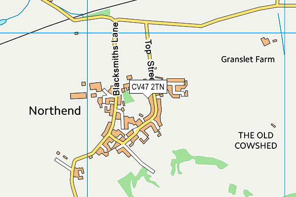 CV47 2TN map - OS VectorMap District (Ordnance Survey)