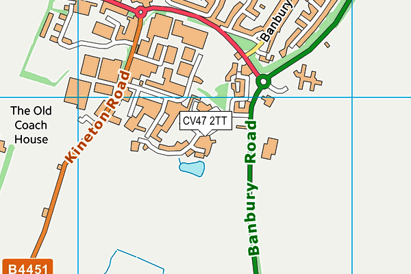 CV47 2TT map - OS VectorMap District (Ordnance Survey)