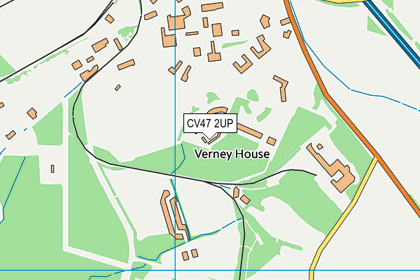 CV47 2UP map - OS VectorMap District (Ordnance Survey)