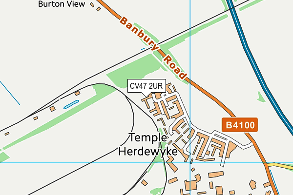 CV47 2UR map - OS VectorMap District (Ordnance Survey)