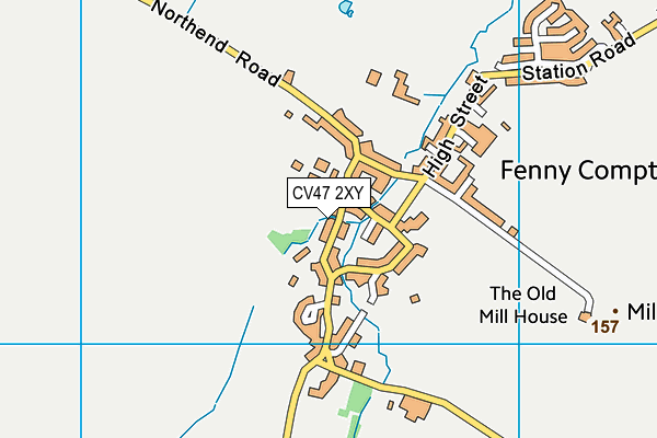 CV47 2XY map - OS VectorMap District (Ordnance Survey)