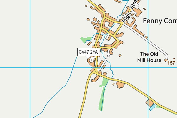 CV47 2YA map - OS VectorMap District (Ordnance Survey)