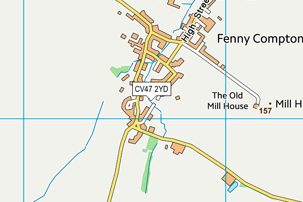 CV47 2YD map - OS VectorMap District (Ordnance Survey)