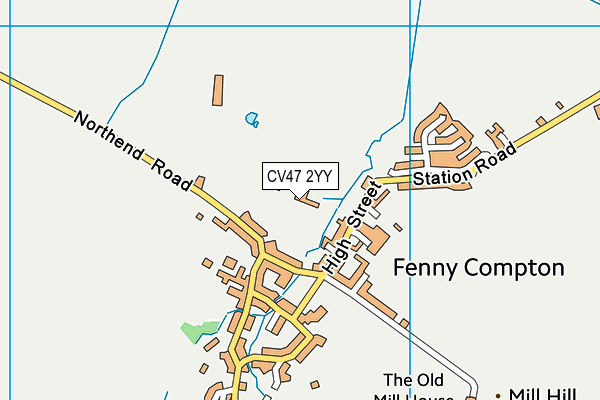 CV47 2YY map - OS VectorMap District (Ordnance Survey)