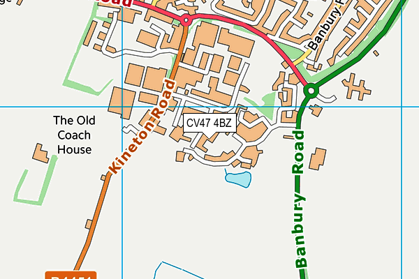 CV47 4BZ map - OS VectorMap District (Ordnance Survey)