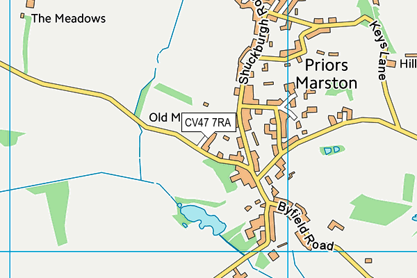 CV47 7RA map - OS VectorMap District (Ordnance Survey)