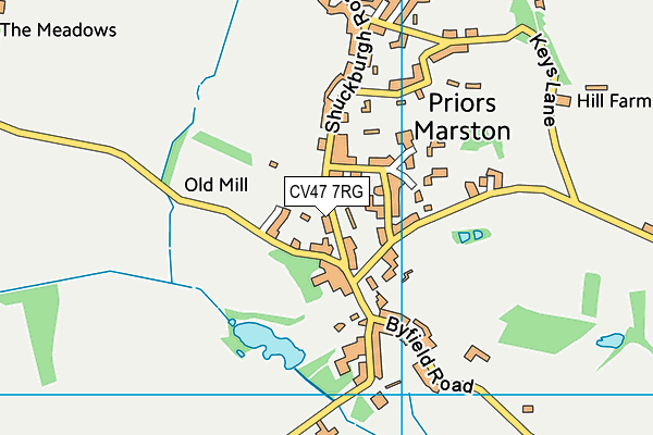 CV47 7RG map - OS VectorMap District (Ordnance Survey)