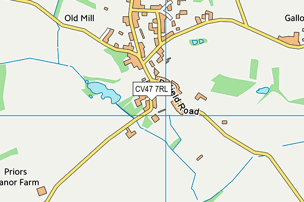 CV47 7RL map - OS VectorMap District (Ordnance Survey)