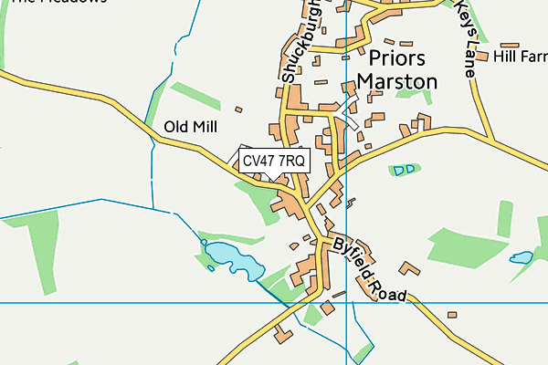 CV47 7RQ map - OS VectorMap District (Ordnance Survey)