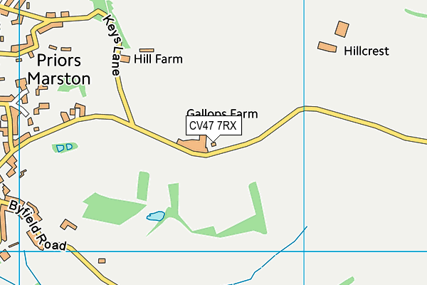 CV47 7RX map - OS VectorMap District (Ordnance Survey)