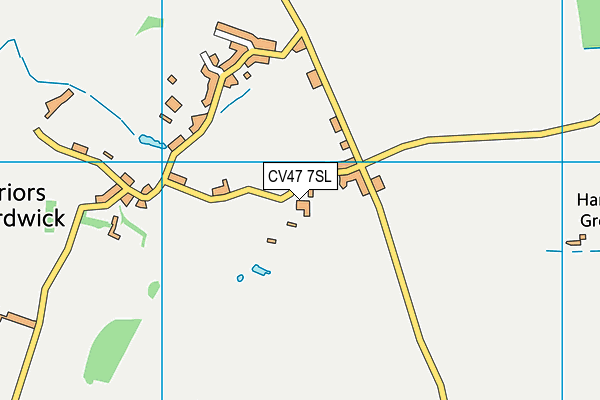 CV47 7SL map - OS VectorMap District (Ordnance Survey)