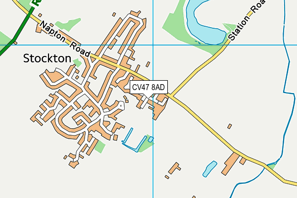 CV47 8AD map - OS VectorMap District (Ordnance Survey)