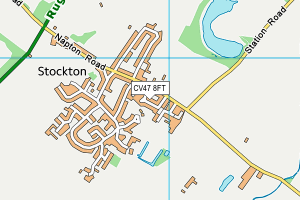 CV47 8FT map - OS VectorMap District (Ordnance Survey)