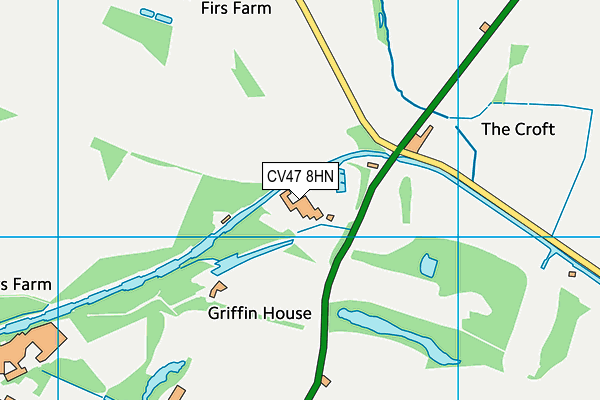 CV47 8HN map - OS VectorMap District (Ordnance Survey)