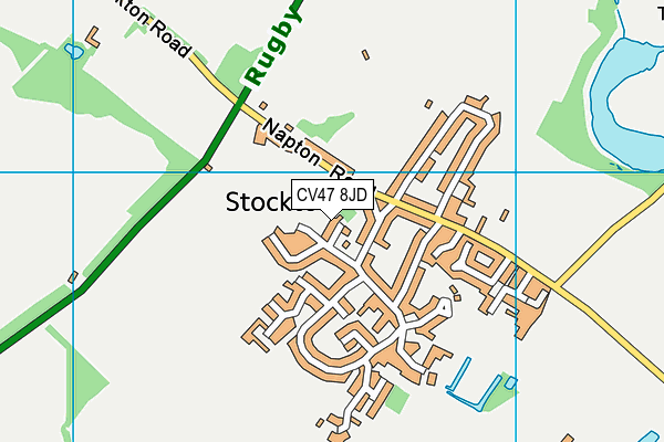 CV47 8JD map - OS VectorMap District (Ordnance Survey)