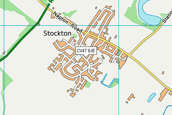 Stockton Primary School map (CV47 8JE) - OS VectorMap District (Ordnance Survey)