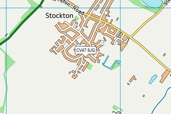 CV47 8JG map - OS VectorMap District (Ordnance Survey)