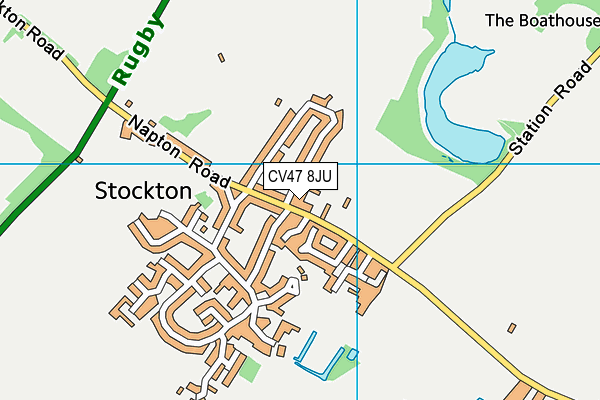 Stockton Football And Cricket Club map (CV47 8JU) - OS VectorMap District (Ordnance Survey)