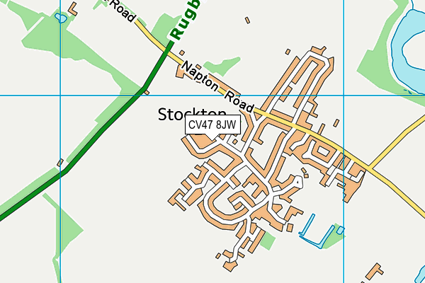 CV47 8JW map - OS VectorMap District (Ordnance Survey)