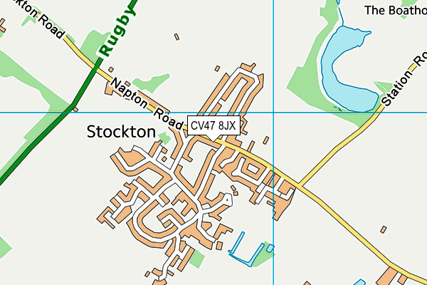 CV47 8JX map - OS VectorMap District (Ordnance Survey)